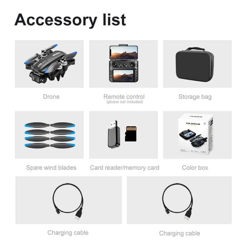 🚁 D5 8K Dual Camera Drone — Slim, Stabiel & Spectaculair